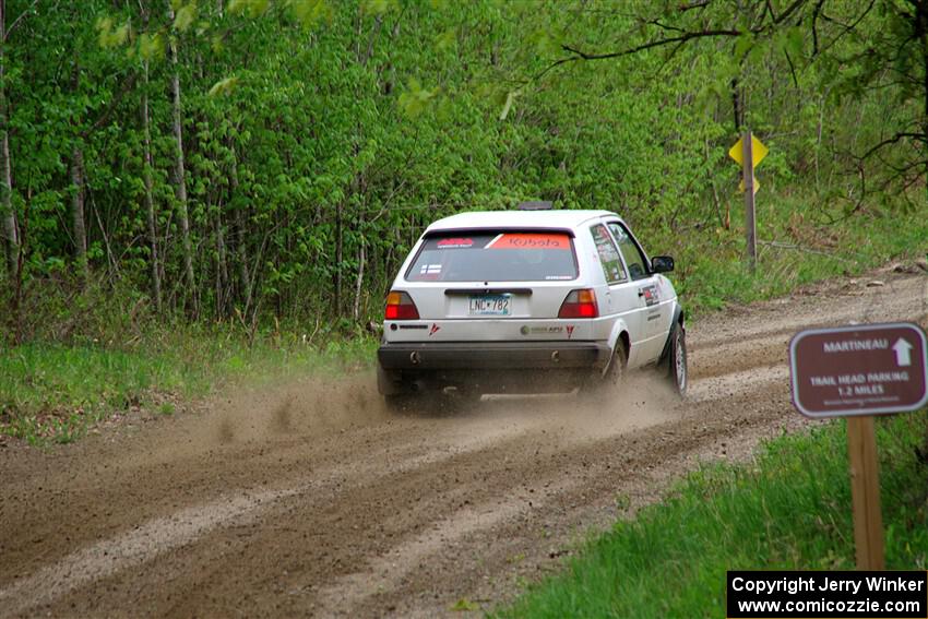 Josh Nykanen / Charlotte Himes VW GTI on SS2, Kabekona I.