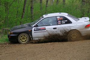 Jack Nelson / Isaac Zink Subaru Impreza on SS2, Kabekona I.