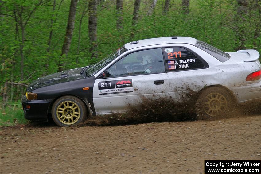 Jack Nelson / Isaac Zink Subaru Impreza on SS2, Kabekona I.