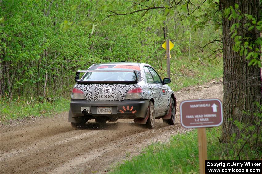 Peter Farrow / Jackson Sedivy Subaru WRX on SS2, Kabekona I.