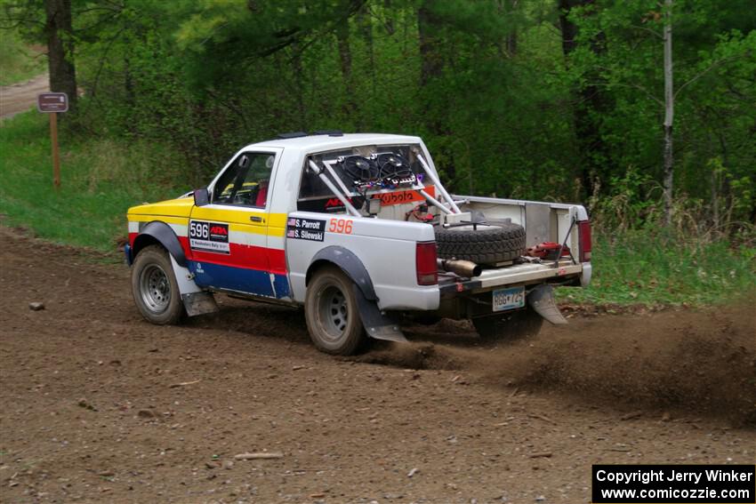 Scott Parrott / Shawn Silewski Chevy S-10 on SS2, Kabekona I.