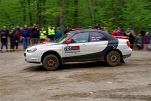 Jason Cook / Maggie Tu Subaru WRX on SS3, Steamboat I.