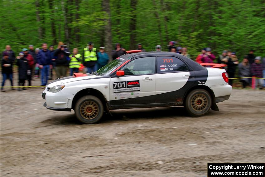 Jason Cook / Maggie Tu Subaru WRX on SS3, Steamboat I.