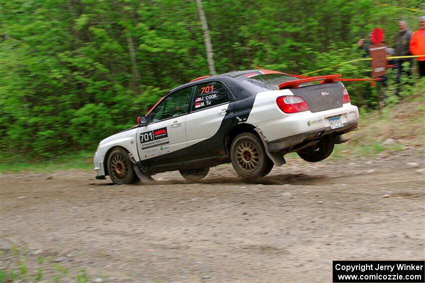Jason Cook / Maggie Tu Subaru WRX on SS3, Steamboat I.