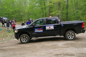 A Dodge Ram 1500 pickup sweeps SS3, Steamboat I.