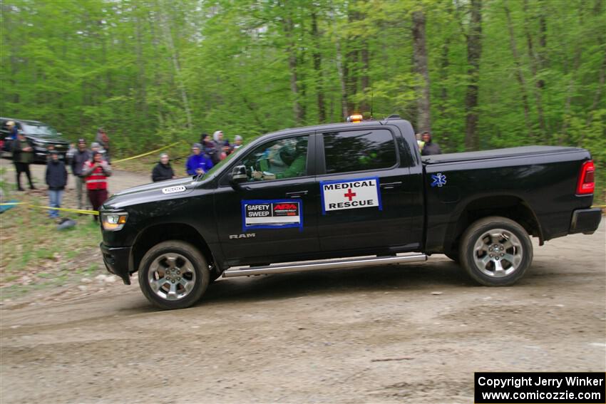 A Dodge Ram 1500 pickup sweeps SS3, Steamboat I.