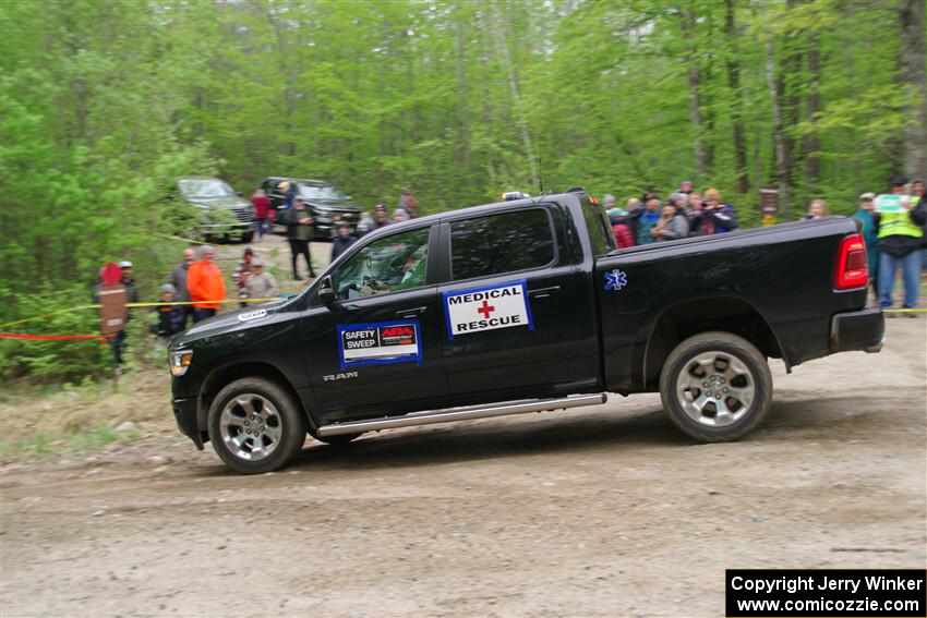 A Dodge Ram 1500 pickup sweeps SS3, Steamboat I.