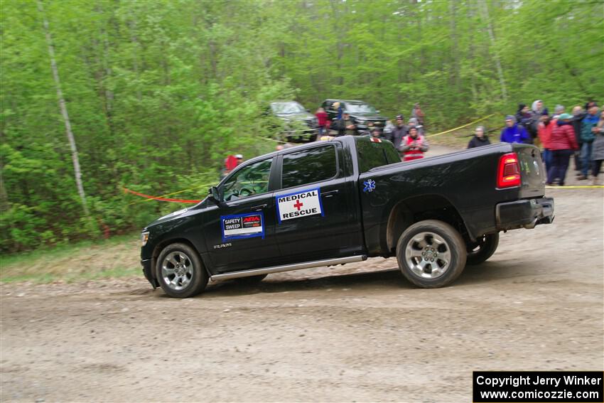 A Dodge Ram 1500 pickup sweeps SS3, Steamboat I.