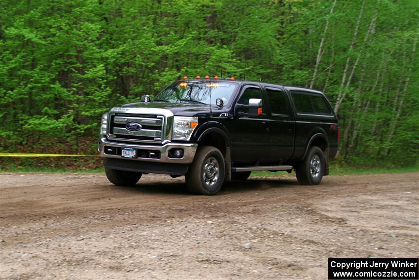 A Ford F-350 sweeps SS3, Steamboat I.
