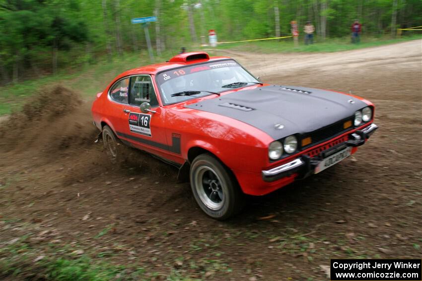 Mike Hurst / Randall Short Ford Capri on SS5, Kabekona II.