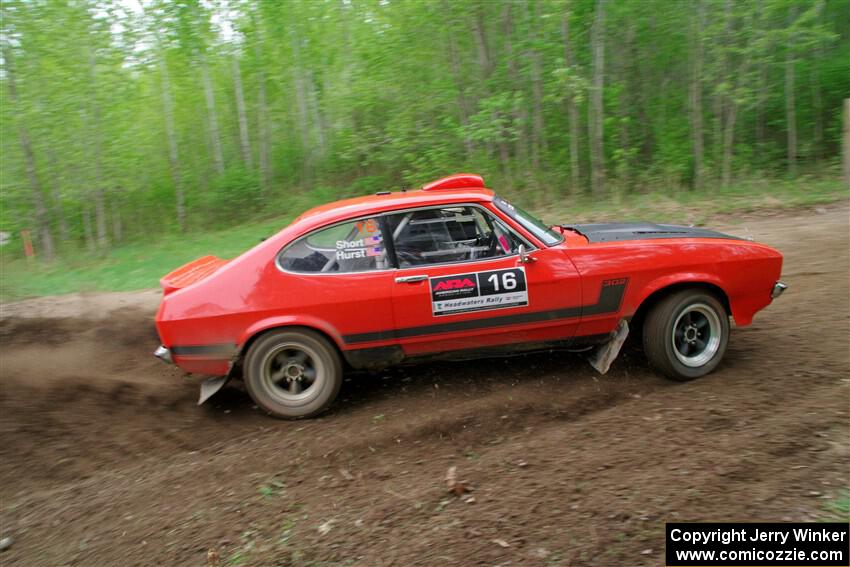 Mike Hurst / Randall Short Ford Capri on SS5, Kabekona II.