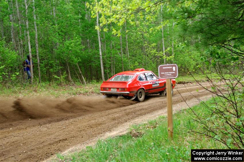 Mike Hurst / Randall Short Ford Capri on SS5, Kabekona II.