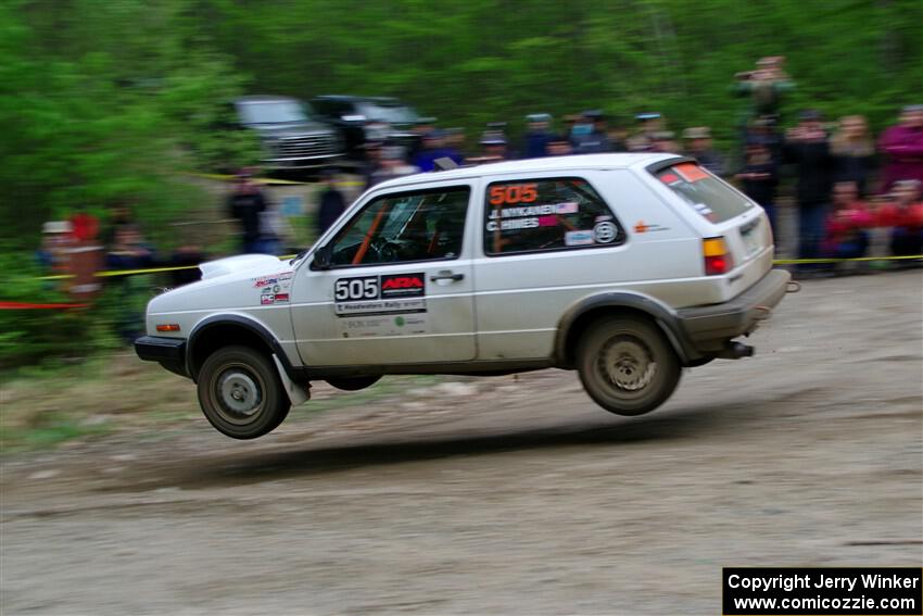 Josh Nykanen / Charlotte Himes VW GTI on SS6, Steamboat II.