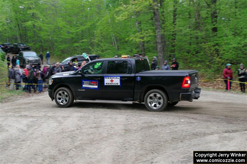 A Dodge Ram 1500 pickup sweeps SS6, Steamboat II.