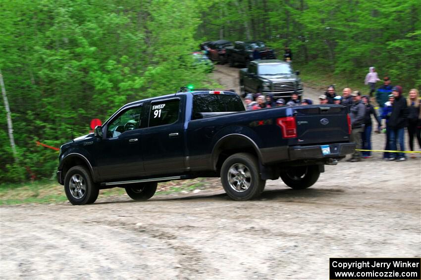 A Ford F-150 pickup sweeps SS6, Steamboat II.