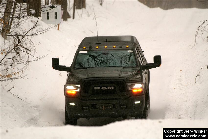 A Dodge Ram 2500 pickup sweeps SS9, Old State-Huff I.