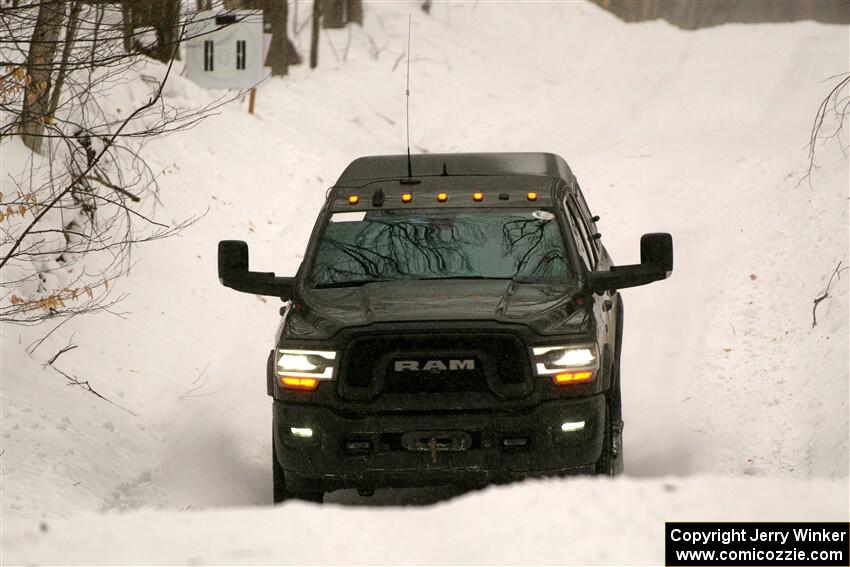A Dodge Ram 2500 pickup sweeps SS9, Old State-Huff I.