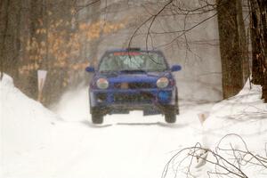 Jimmy Pelizzari / Kate Stevens Subaru WRX on SS12, Old State-Huff II.