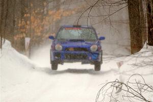 Jimmy Pelizzari / Kate Stevens Subaru WRX on SS12, Old State-Huff II.