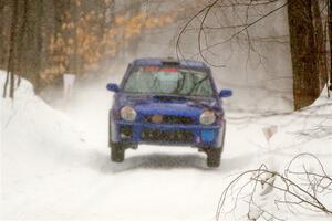 Jimmy Pelizzari / Kate Stevens Subaru WRX on SS12, Old State-Huff II.