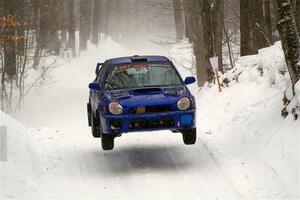 Jimmy Pelizzari / Kate Stevens Subaru WRX on SS12, Old State-Huff II.