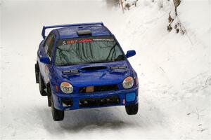 Jimmy Pelizzari / Kate Stevens Subaru WRX on SS12, Old State-Huff II.