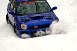 Jimmy Pelizzari / Kate Stevens Subaru WRX on SS12, Old State-Huff II.