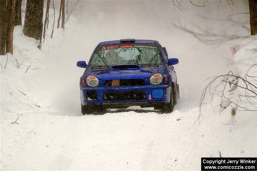Jimmy Pelizzari / Kate Stevens Subaru WRX on SS12, Old State-Huff II.