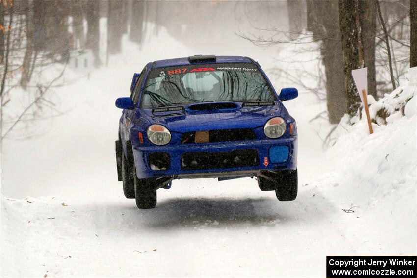 Jimmy Pelizzari / Kate Stevens Subaru WRX on SS12, Old State-Huff II.
