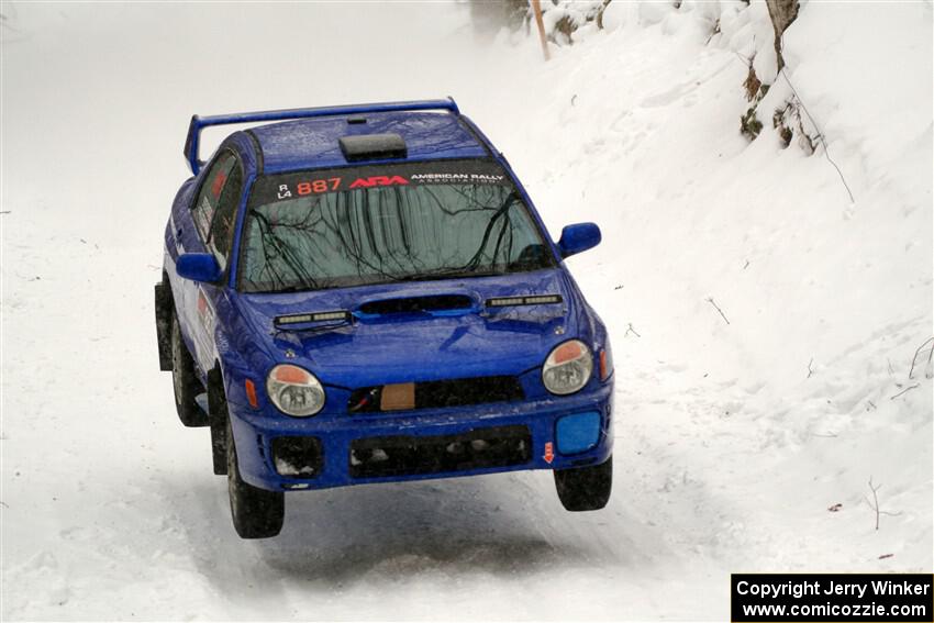 Jimmy Pelizzari / Kate Stevens Subaru WRX on SS12, Old State-Huff II.