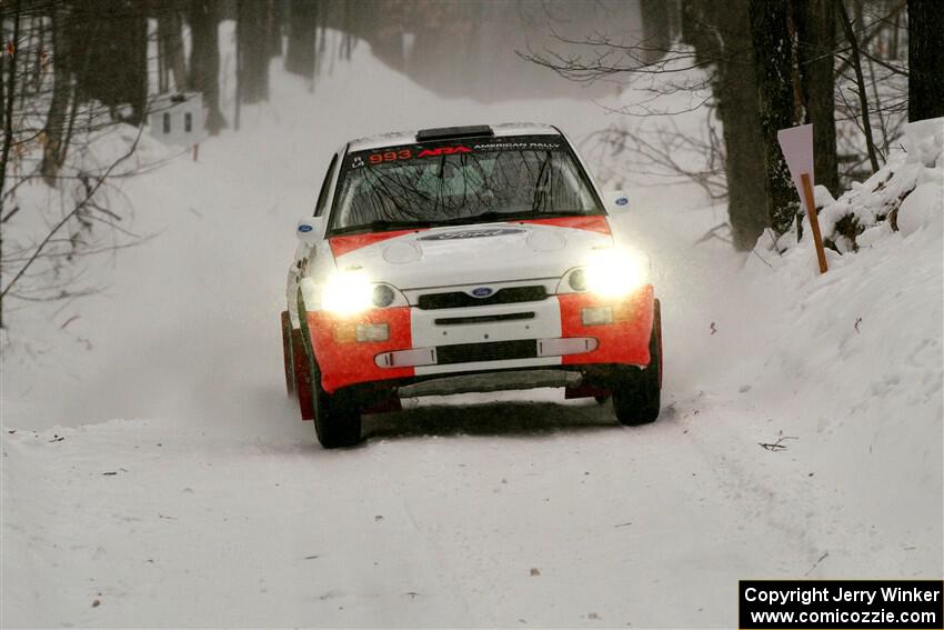 Mike Tirpack / Chris Rotolo Ford Escort Cosworth RS on SS12, Old State-Huff II.