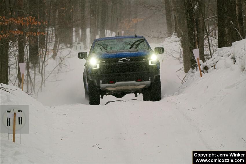 A Chevy Silverado pickup sweeps SS12, Old State-Huff II.