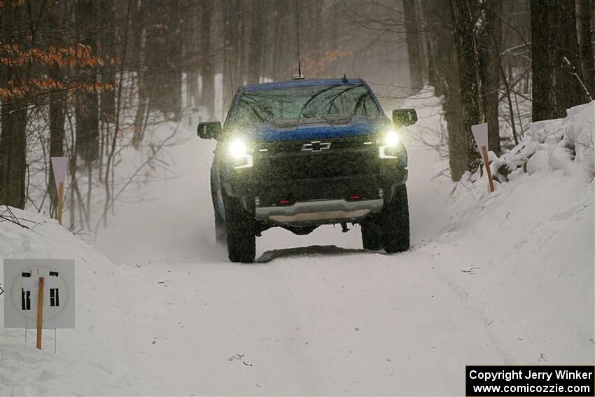A Chevy Silverado pickup sweeps SS12, Old State-Huff II.