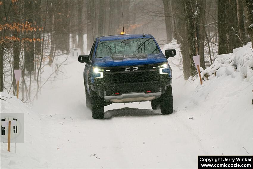 A Chevy Silverado pickup sweeps SS12, Old State-Huff II.