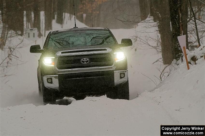 A Toyota Tundra sweeps SS12, Old State-Huff II.