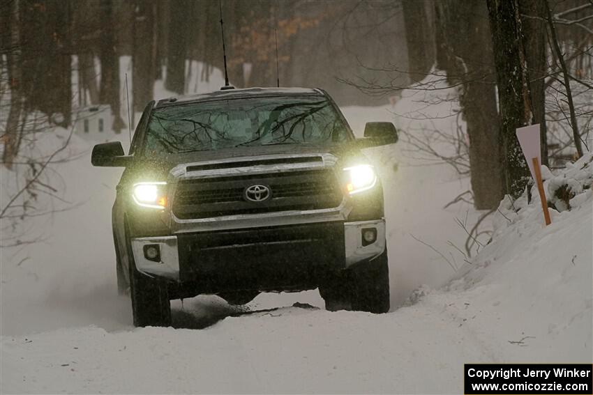 A Toyota Tundra sweeps SS12, Old State-Huff II.