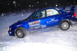 Jimmy Pelizzari / Kate Stevens Subaru WRX on SS15, Shoreline-Sage Creek I.