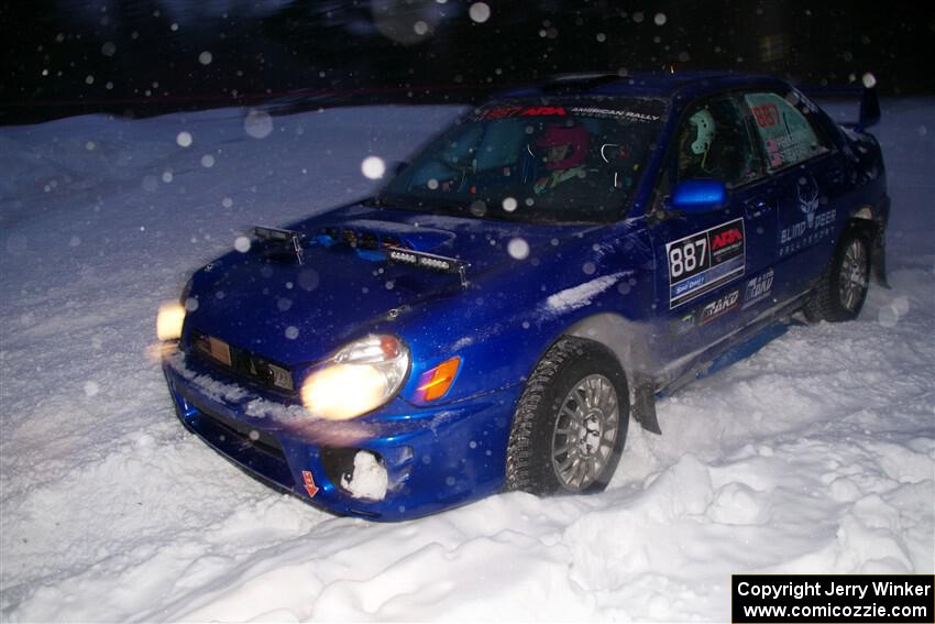 Jimmy Pelizzari / Kate Stevens Subaru WRX on SS15, Shoreline-Sage Creek I.