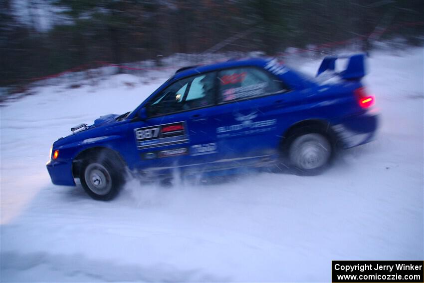 Jimmy Pelizzari / Kate Stevens Subaru WRX on SS15, Shoreline-Sage Creek I.