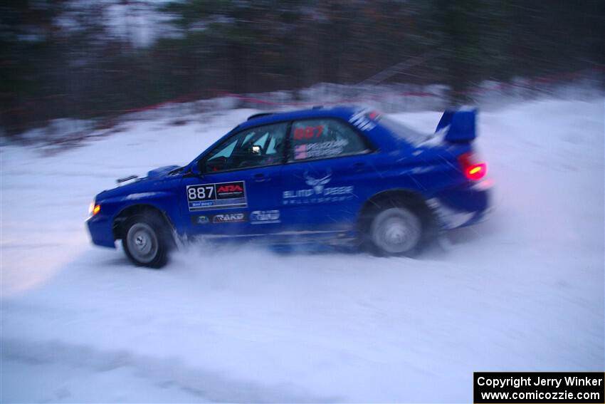 Jimmy Pelizzari / Kate Stevens Subaru WRX on SS15, Shoreline-Sage Creek I.