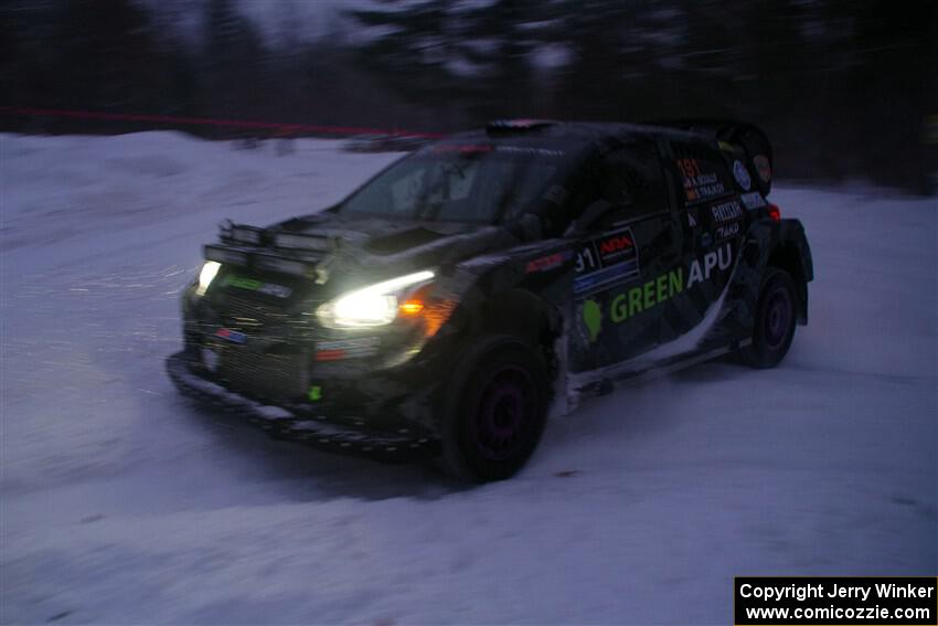Alastair Scully / Stefan Trajkov Mitsubishi Mirage RS on SS15, Shoreline-Sage Creek I.