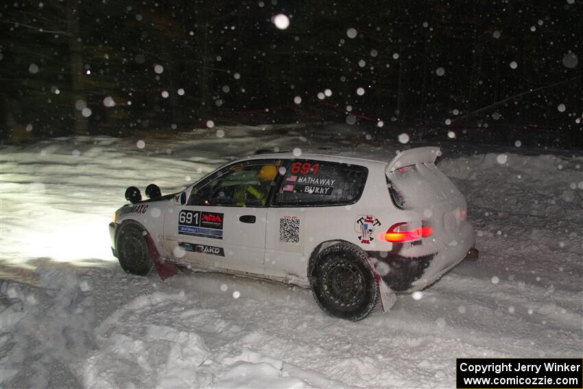 Emmons Hathaway / Nick Bukky Honda Civic on SS15, Shoreline-Sage Creek I.