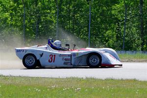 Maksim Belov's Spec Racer Ford 3 goes off course at turn 8.