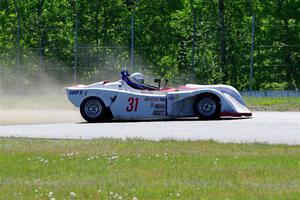 Maksim Belov's Spec Racer Ford 3 goes off course at turn 8.