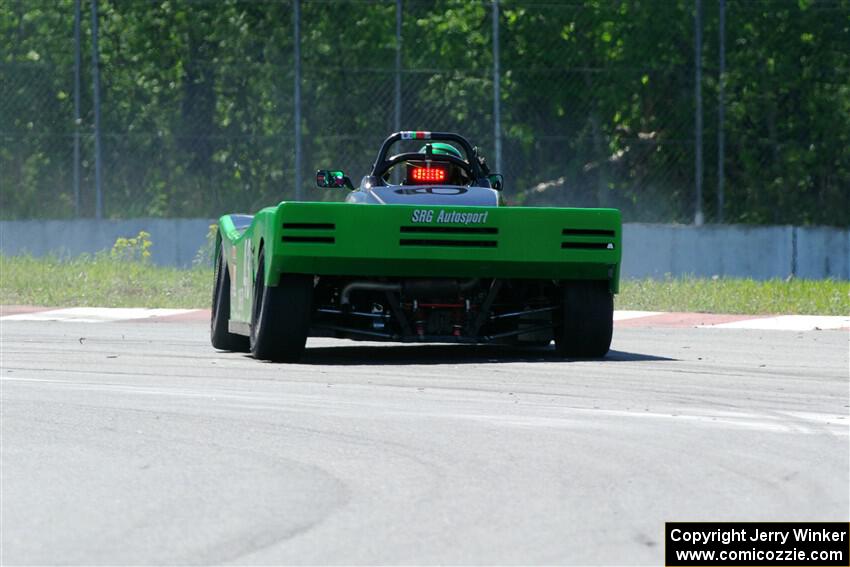 Greg Eick's Spec Racer Ford 3 spins at turn 8.