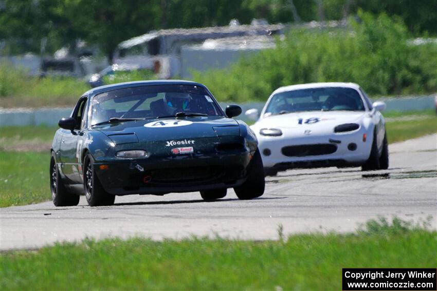 Sam Nogosek's Spec Miata Mazda Miata and Mark Carter's SMX Mazda Miata
