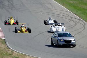 The Formula and Sports Racer group comes through turn 6 on the pace lap.