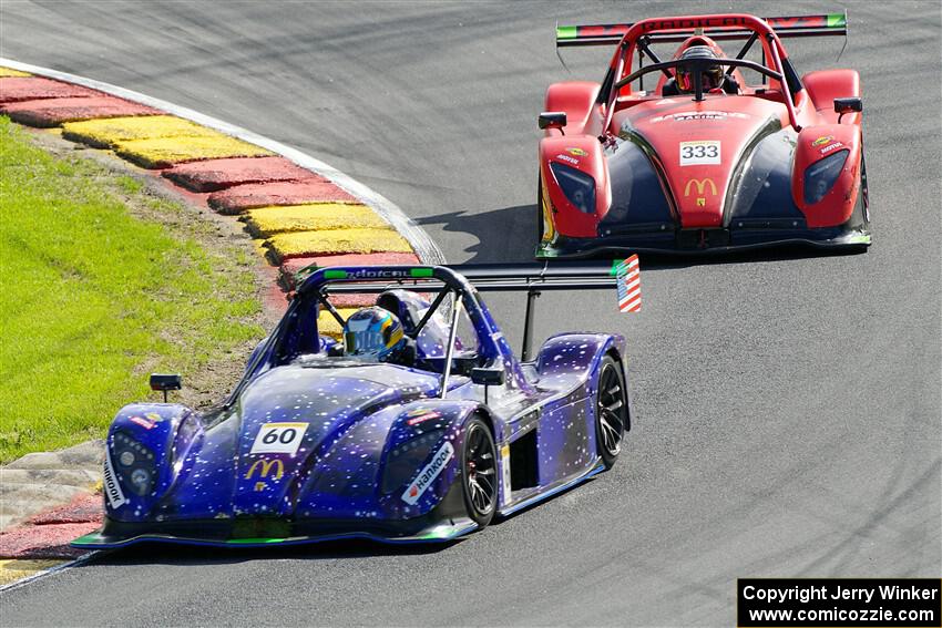 Mike D'Ambrose's Radical SR3 XXR 1340 and Seth Bacon's Radical SR3 XX 1340