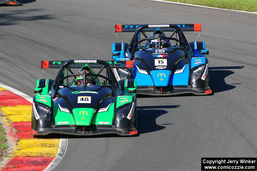 Jordan Missig's Radical SR3 XXR 1500 and Nicholas D'Orlando's Radical SR3 XXR 1500