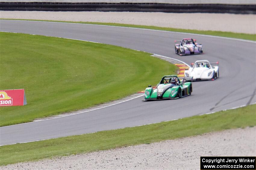 Evan Wolf's Radical SR3 XX 1340, Jack Yang's Radical SR3 XXR 1500 and Spencer Schmidt's Radical SR3 XXR 1500